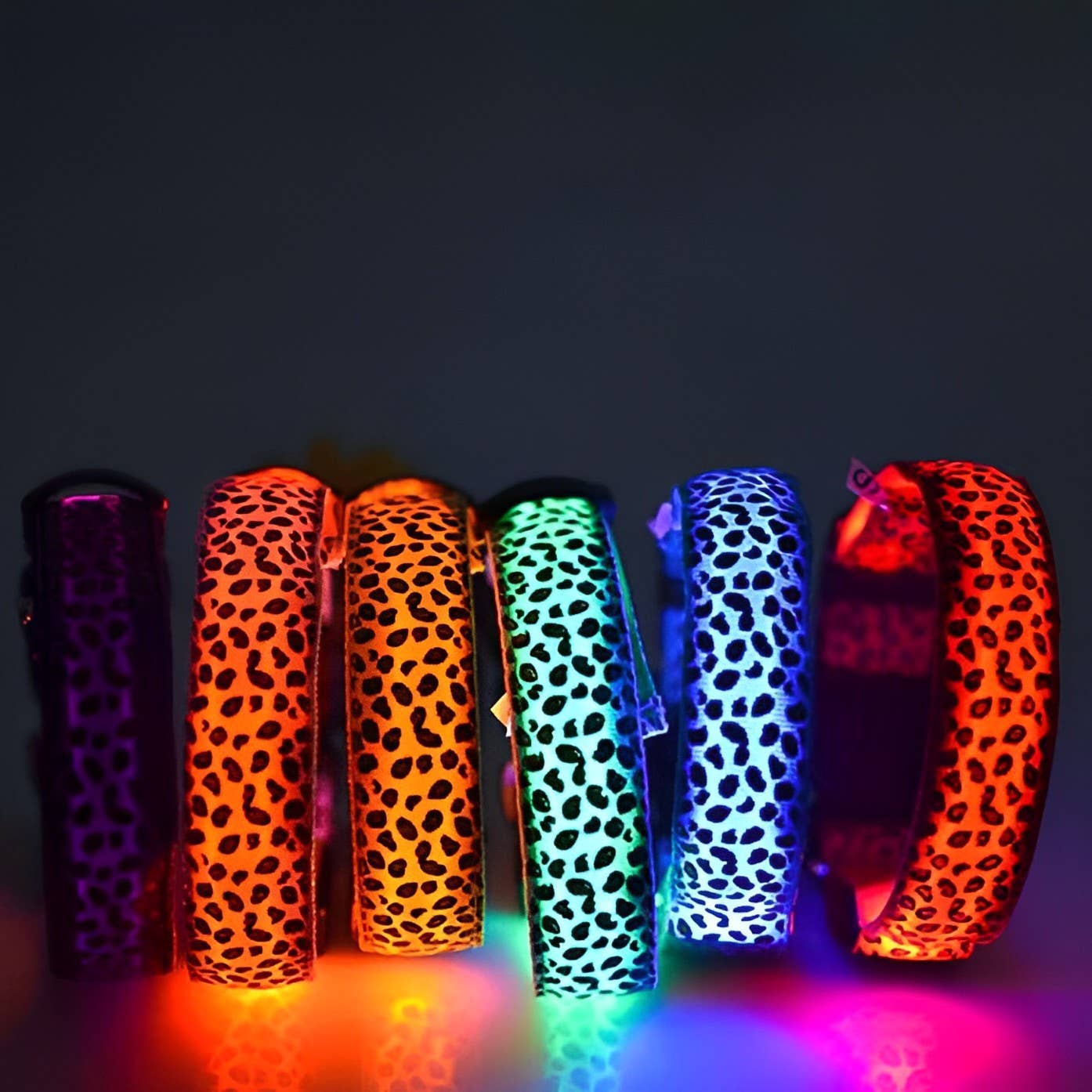 LED Dog Collar: Green / M