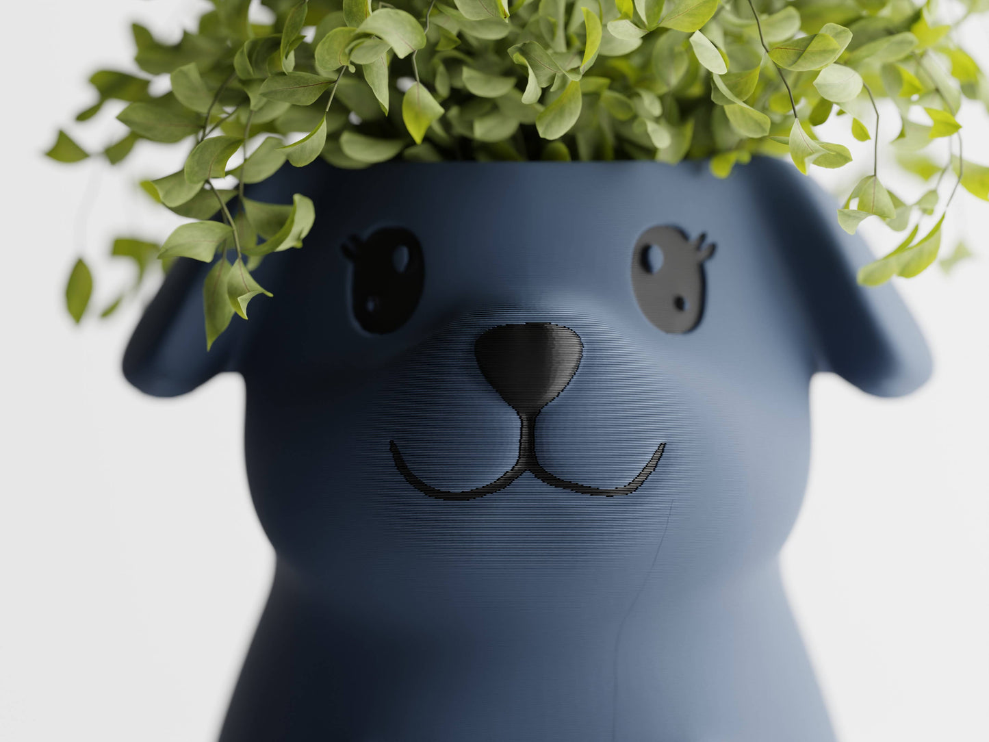 Adorable Cute Puppy Dog Flower Pot | Decor with Personality: Beige / Open Eyes
