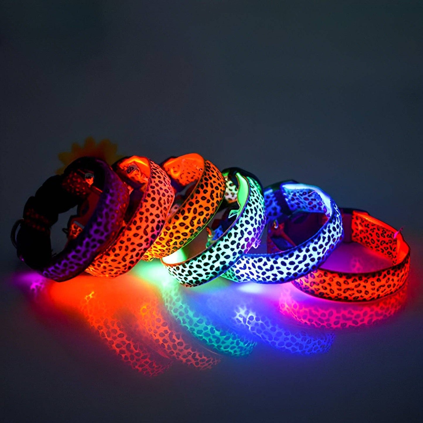 LED Dog Collar: Pink / S