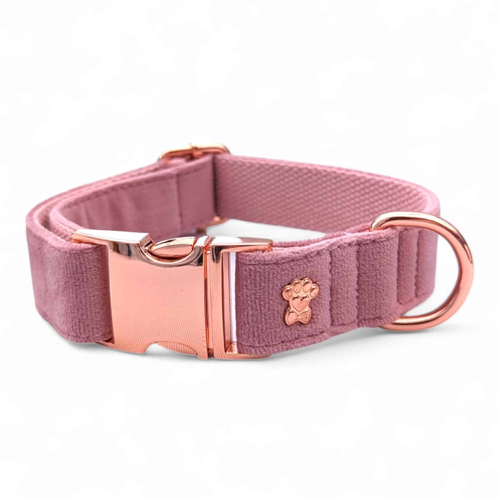 Luxe Velvet Collar - Dusty Rose
