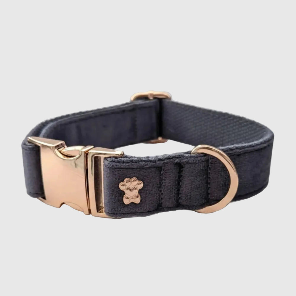 LUXE VELVET Collar - Slate Grey