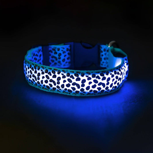LED Dog Collar: Blue / L