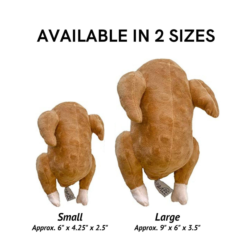 Midlee Roasted Thanksgiving Turkey Plush Dog Toy: Small
