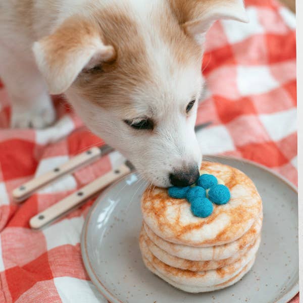 STACK OF PANCAKES Wool Dog & Cat Toy