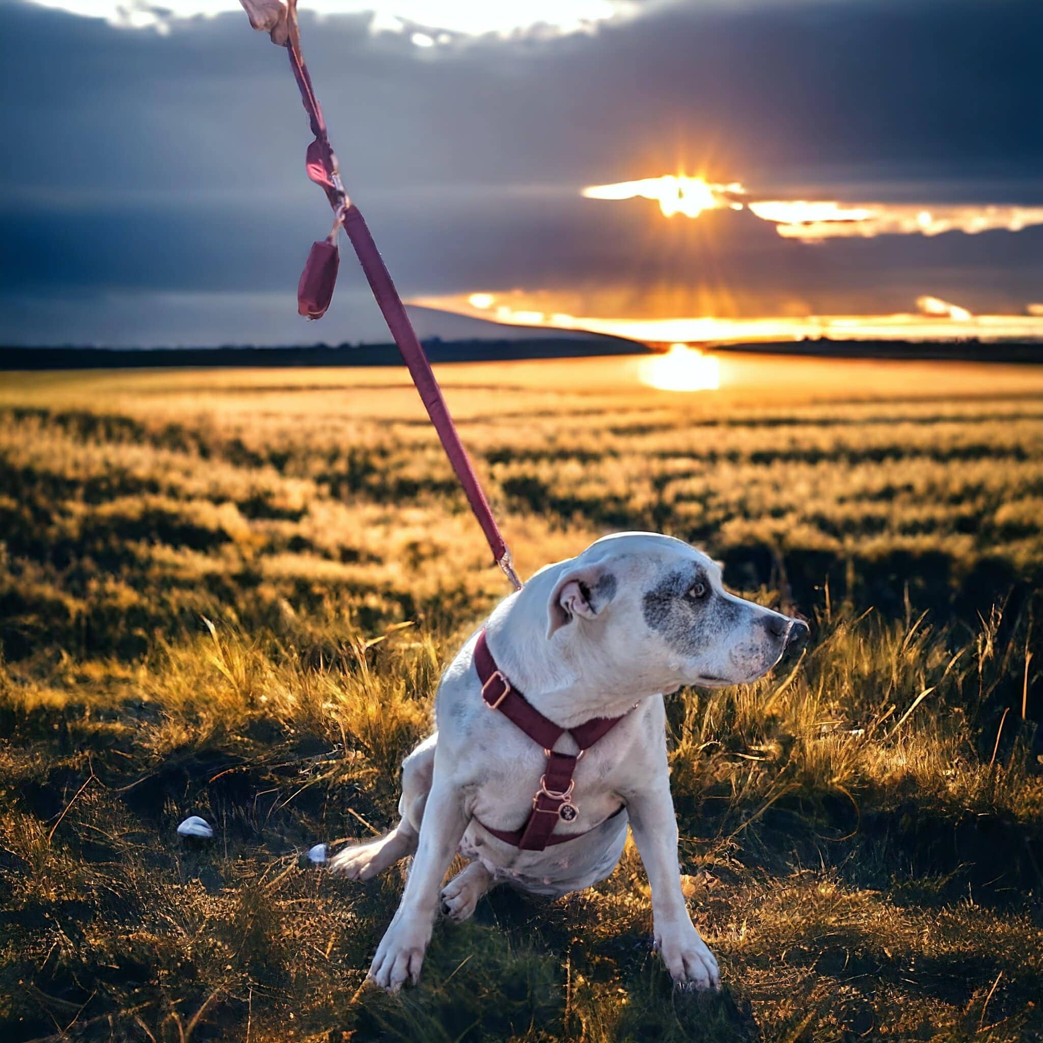 Luxe Velvet "No-Pull" Harness - Burgundy