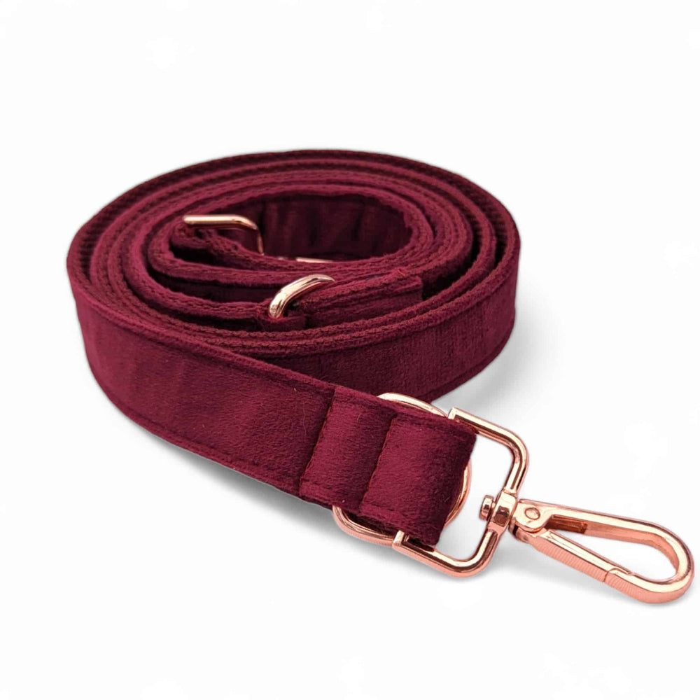 Luxe Velvet 4-in-1 Convertible Leash - Burgundy
