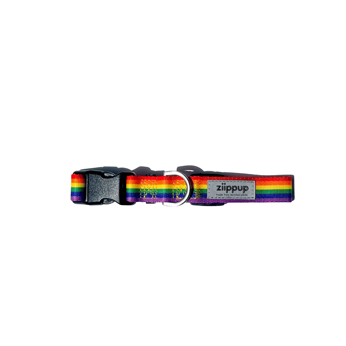 Rainbow Recycled Dog Collar: Small