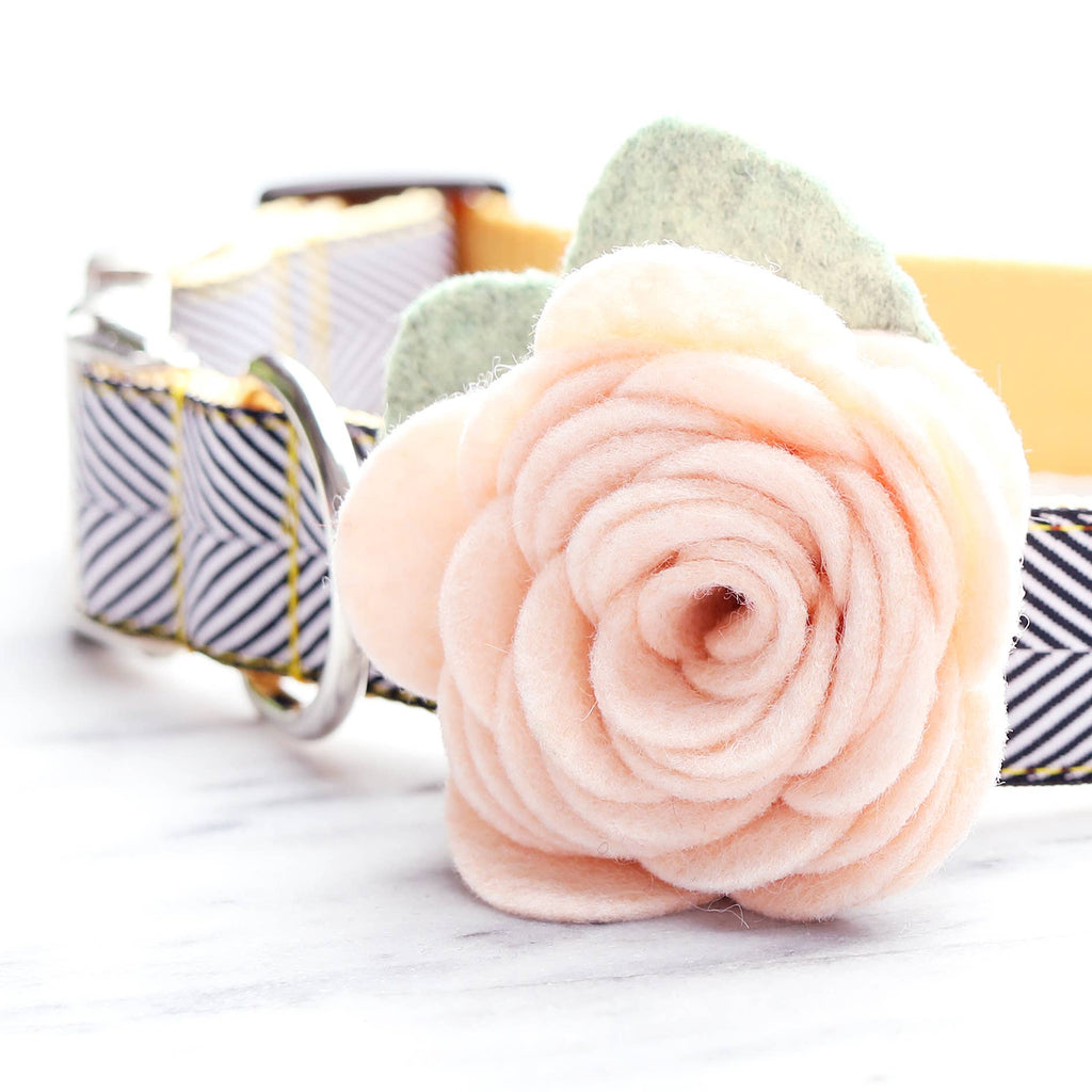 Dog Collar Rose Flower