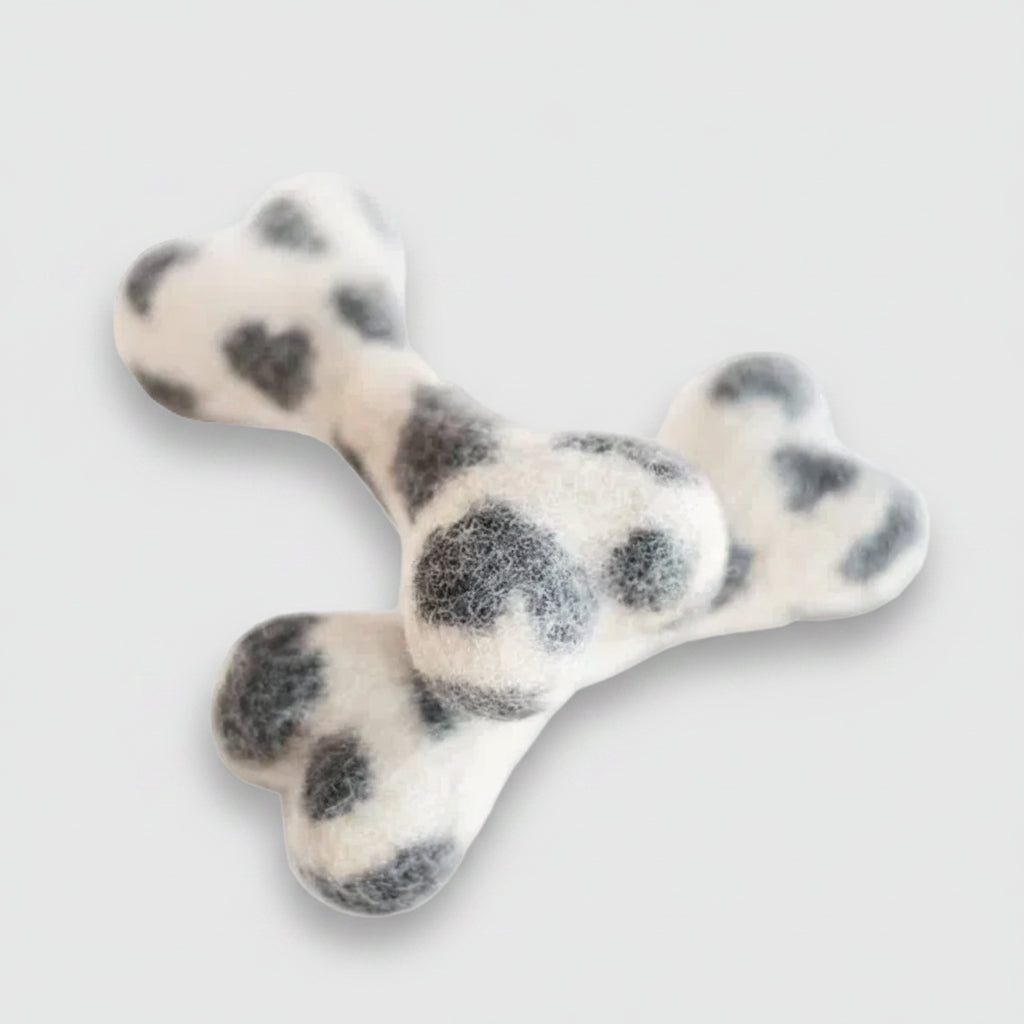 COW PRINT WOOL BONE