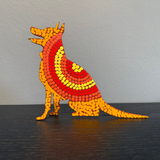 Steel Dog Artwork: Junior, yellow, orange, red in crescent design
