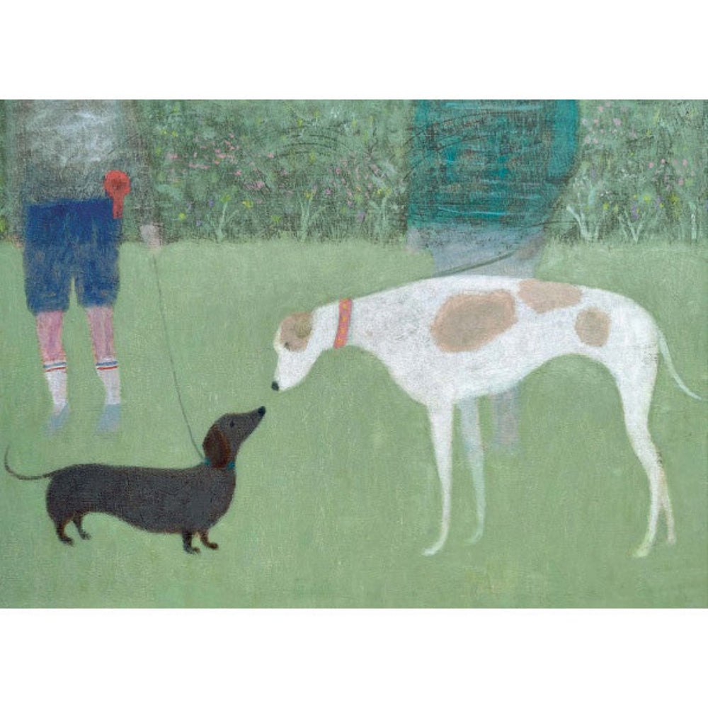 Meeting at the Dog Show - Greeting Card