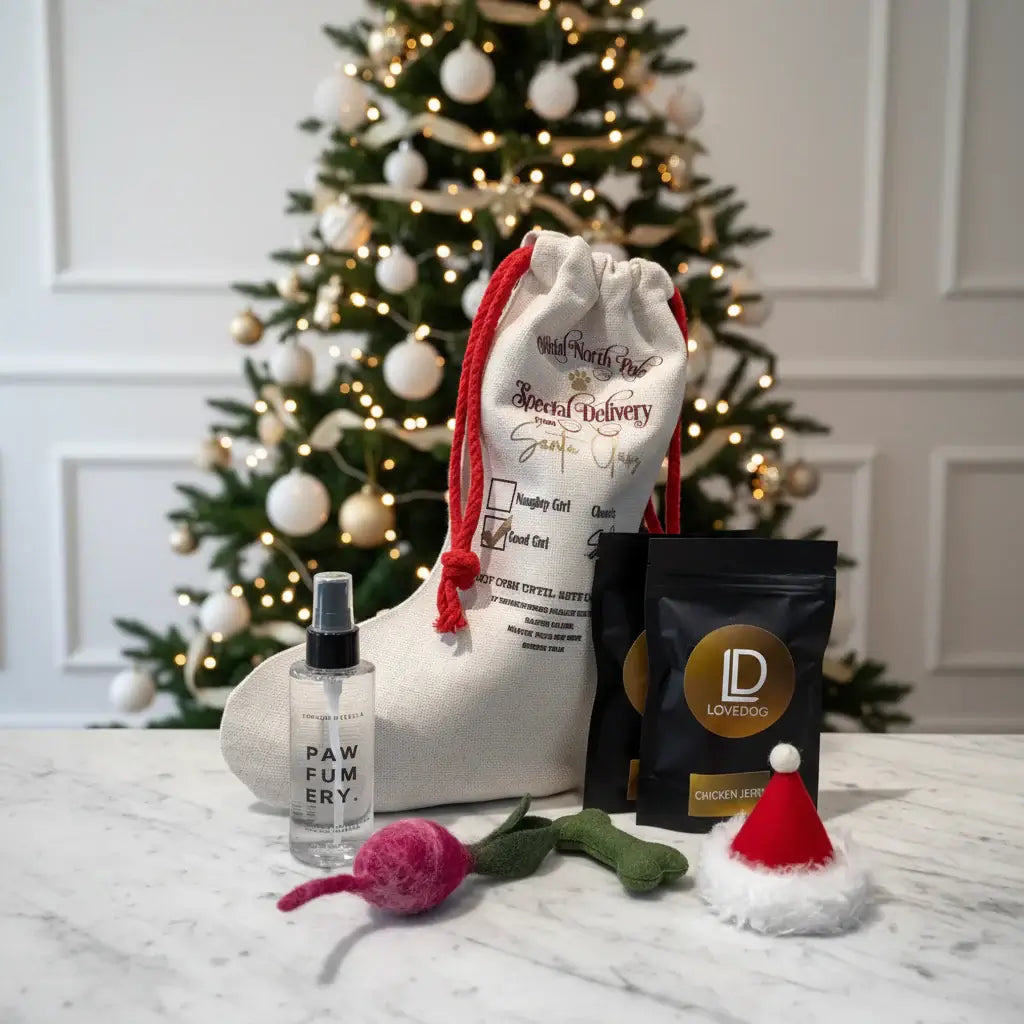 LOVEDOG XMAS STOCKING BUNDLE SMALL BOOT: Good Boy