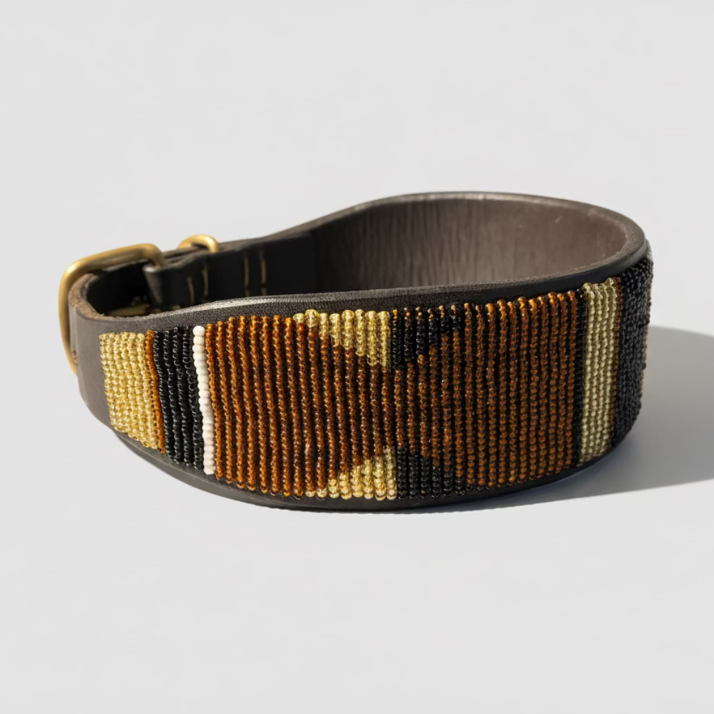 LOVEDOG Silver Star Collar, wide (Size M)