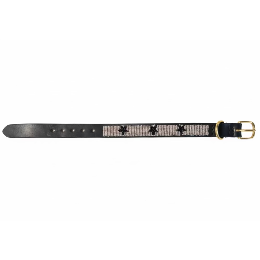 LOVEDOG Silver & Black Star Collar