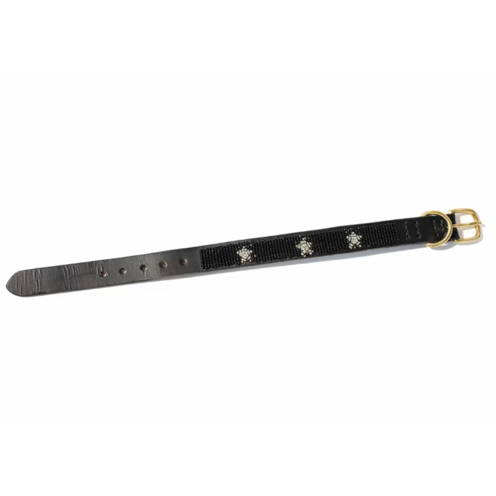 LOVEDOG Black & Silver Star Collar