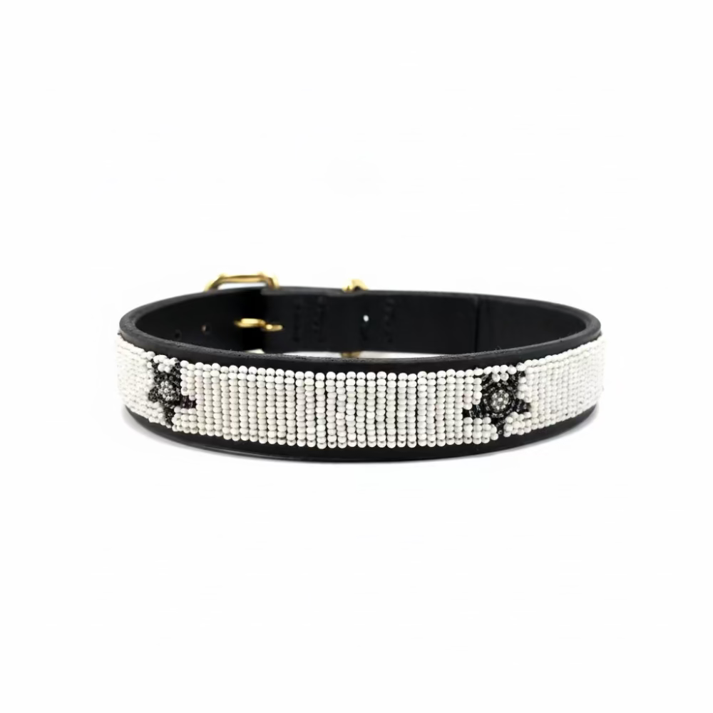 LOVEDOG White & Silver Star Collar