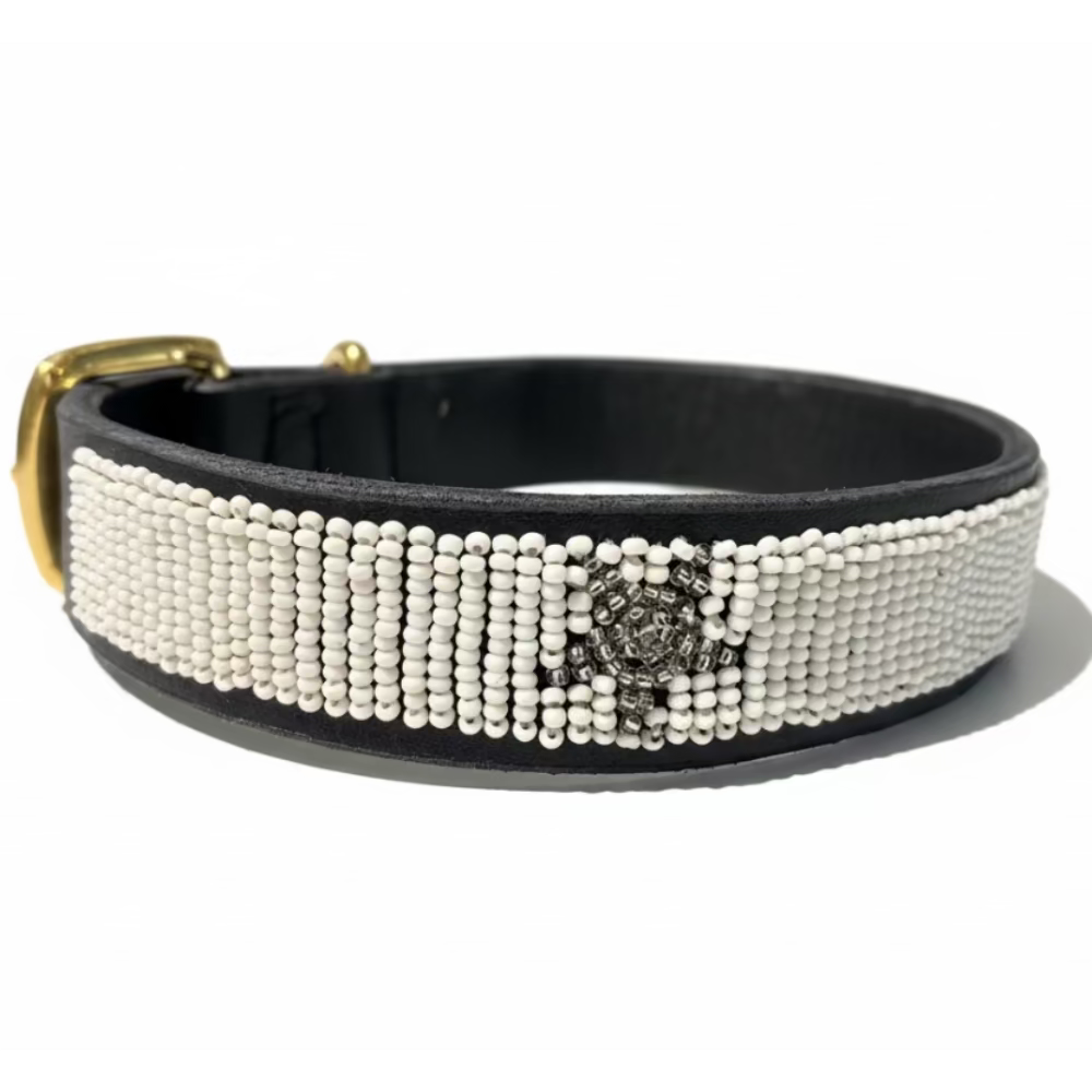 LOVEDOG White & Silver Star Collar
