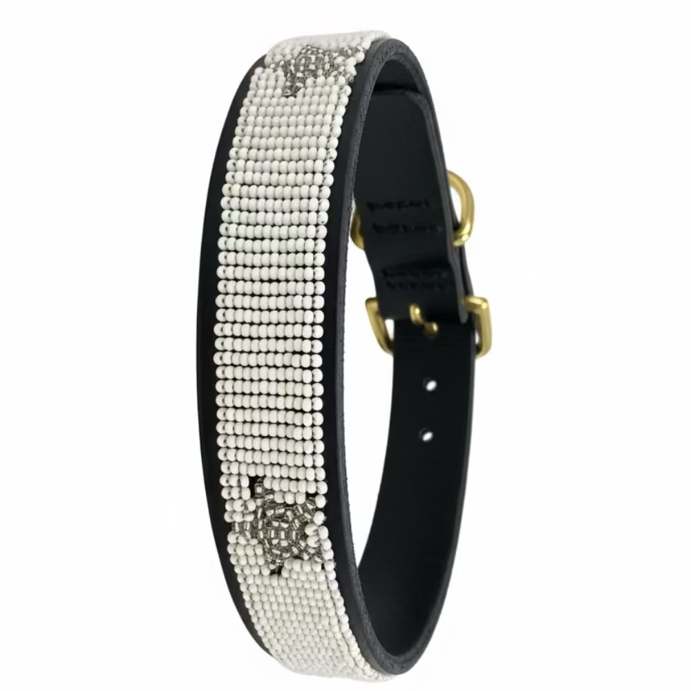 LOVEDOG White & Silver Star Collar