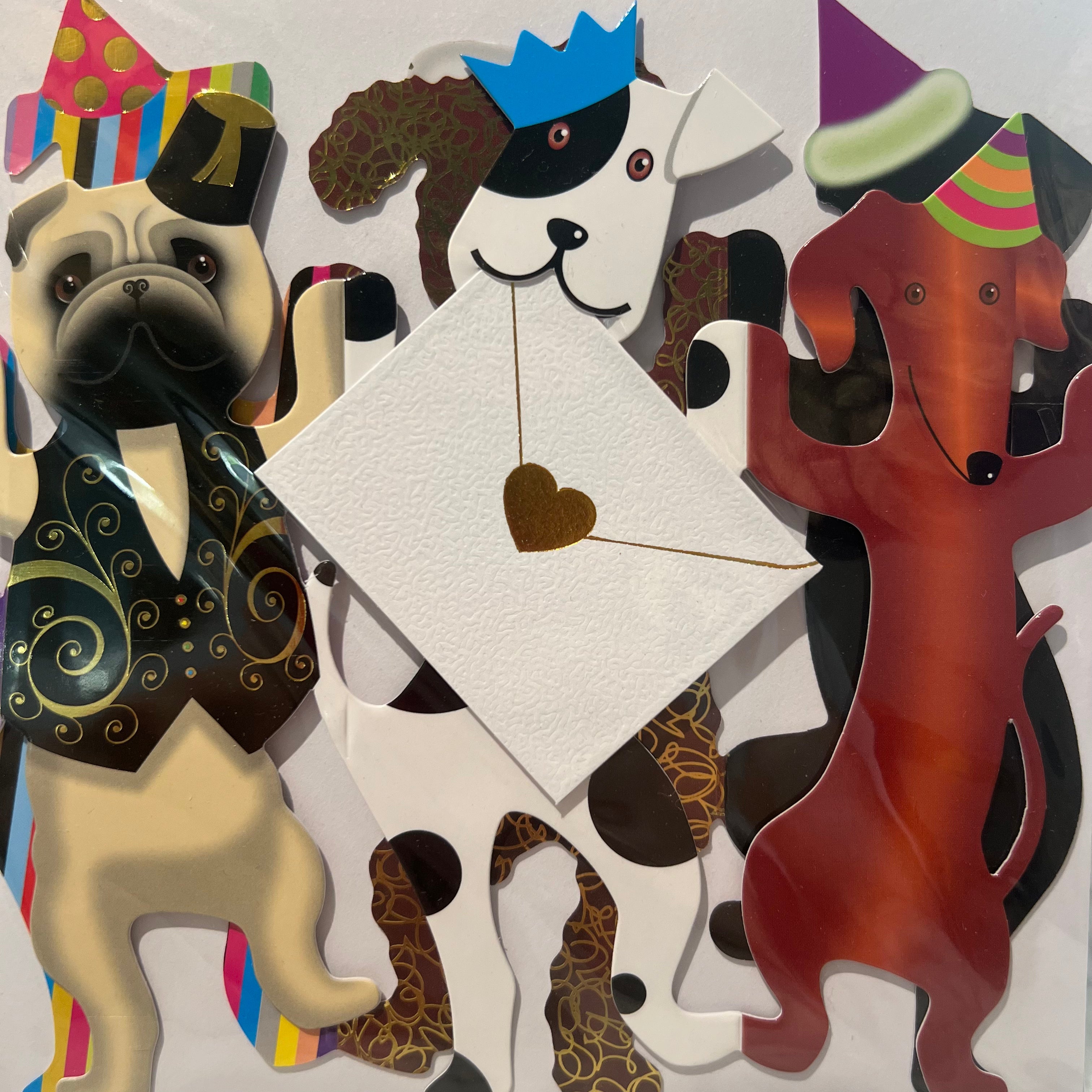 Luxury Greeting Card - Party Dogs