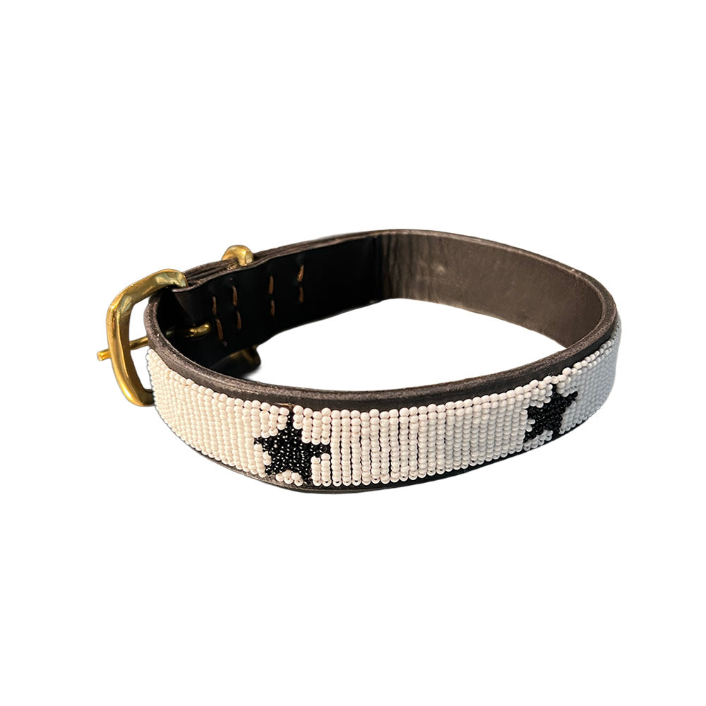 LOVEDOG White & Black Star Collar