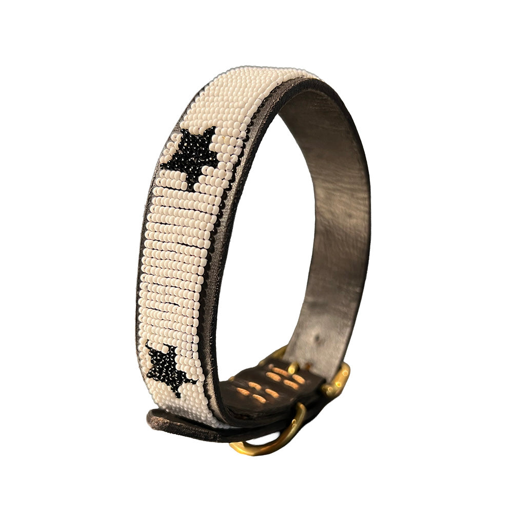 LOVEDOG White & Black Star Collar