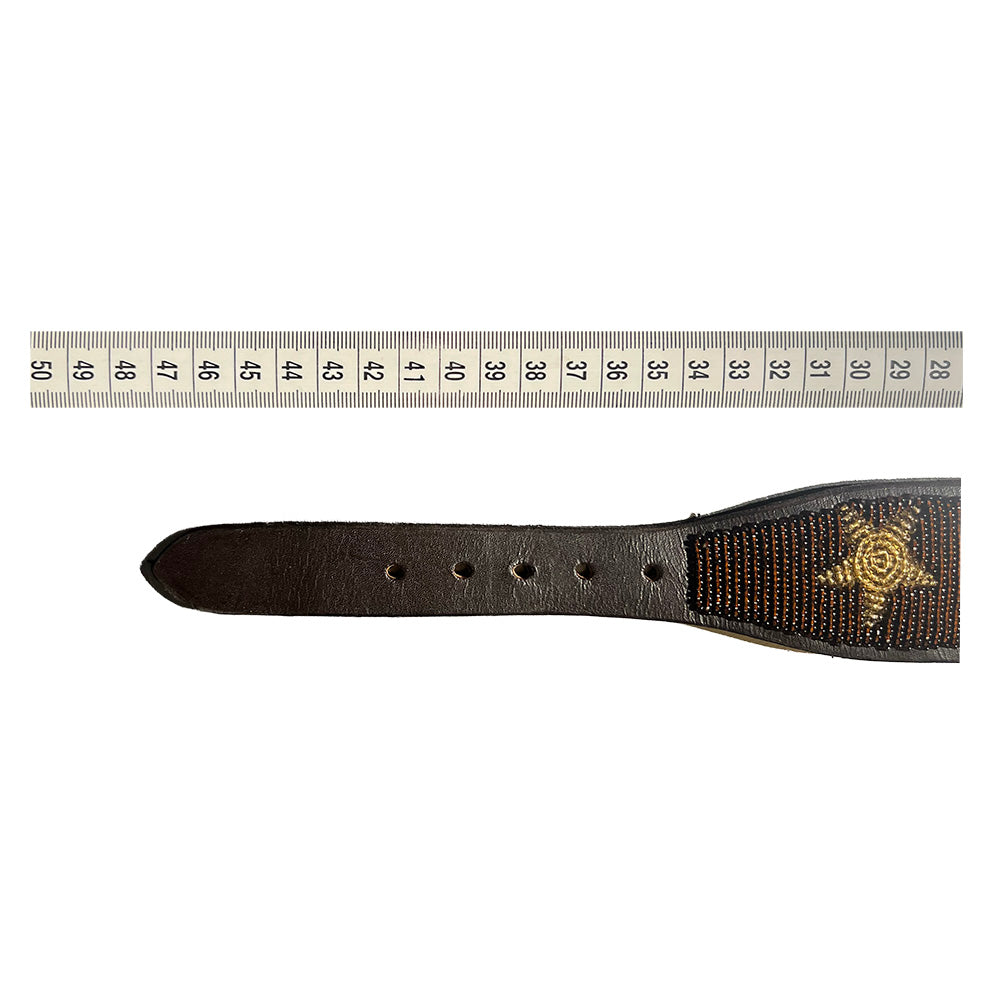 LOVEDOG Brown & Gold Star Collar - Wide