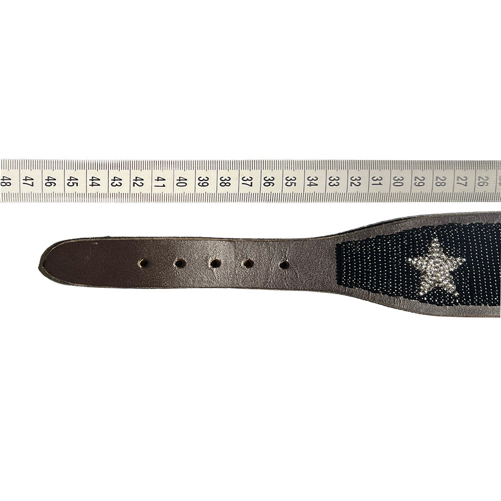LOVEDOG Black & Silver Star Collar - Wide
