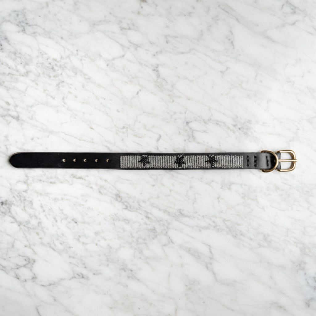LOVEDOG Silver & Black Star Collar