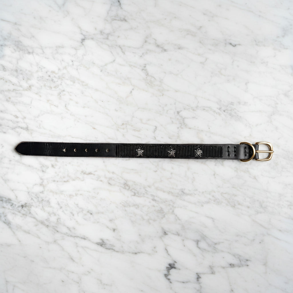 LOVEDOG Black & Silver Star Collar