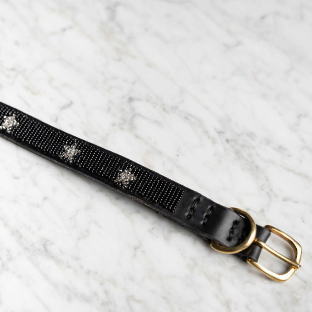 LOVEDOG Black & Silver Star Collar