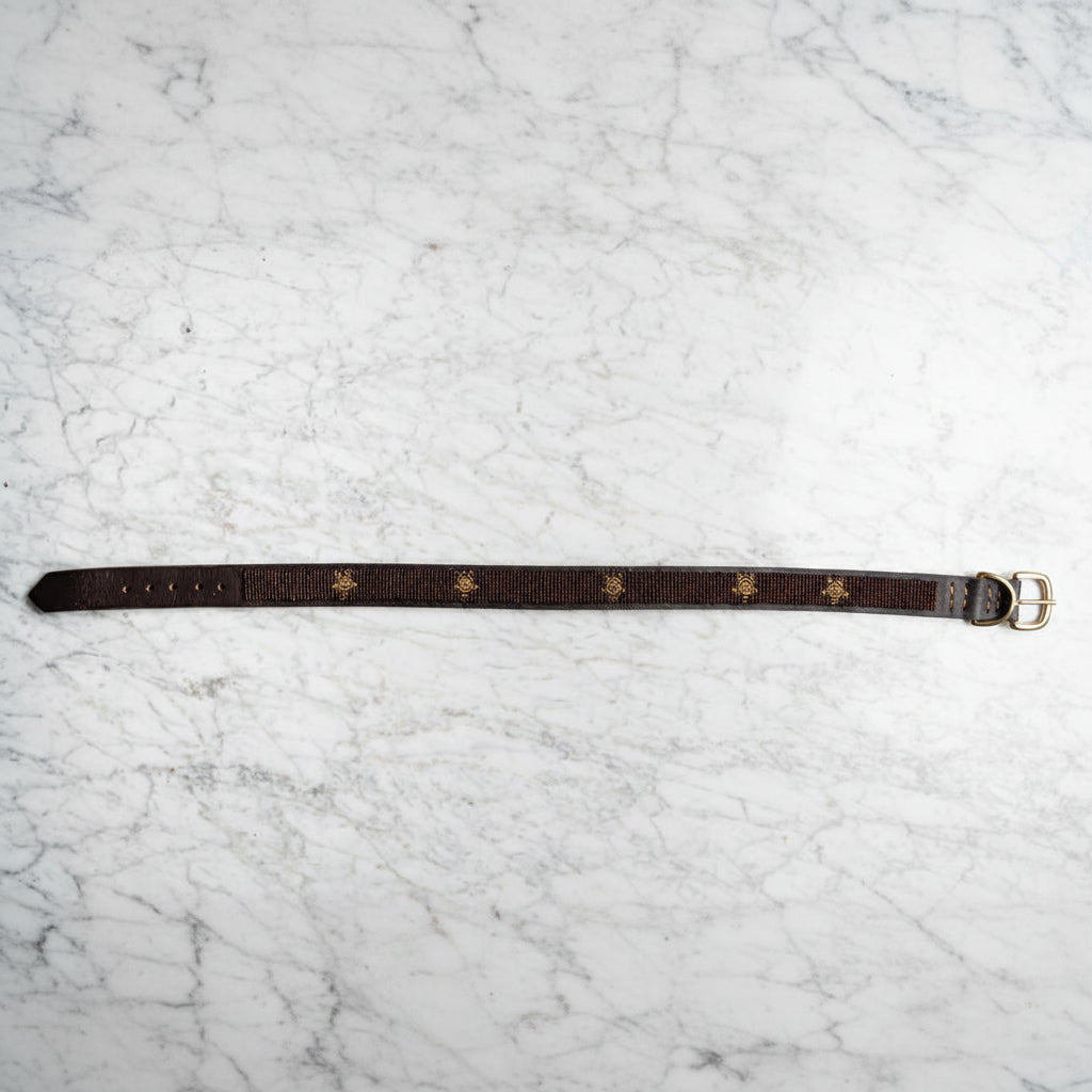 LOVEDOG Brown & Gold Star Collar