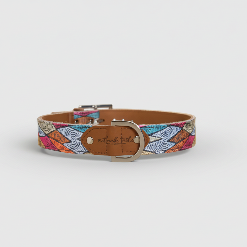 SAND DUNES Leather Dog Collar