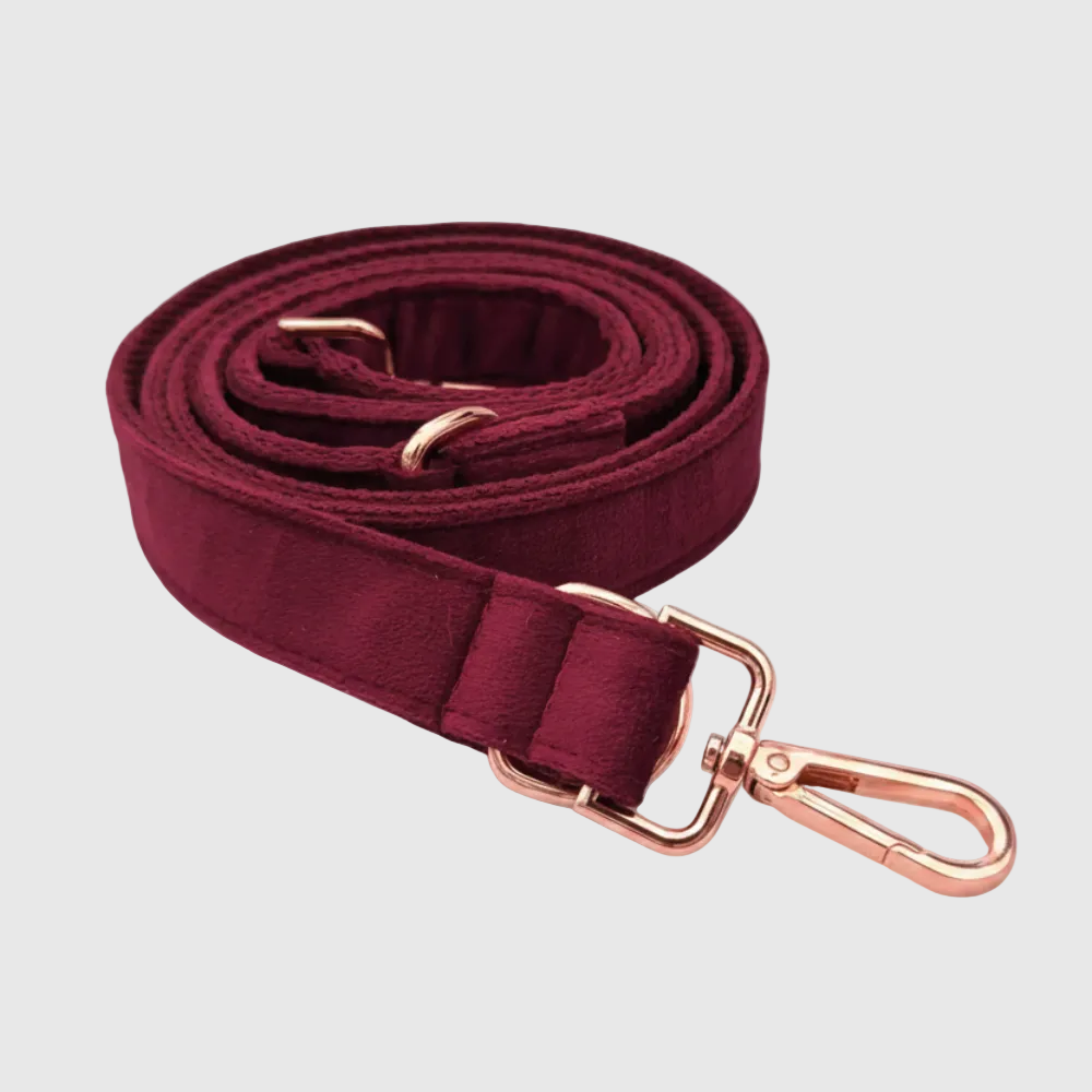 LUXE VELVET Leash - Burgundy