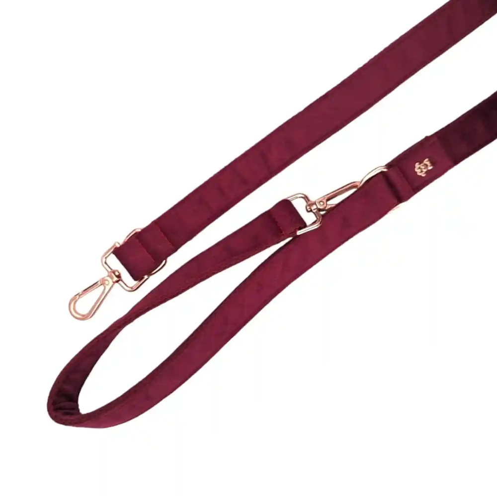 LUXE VELVET Leash - Burgundy