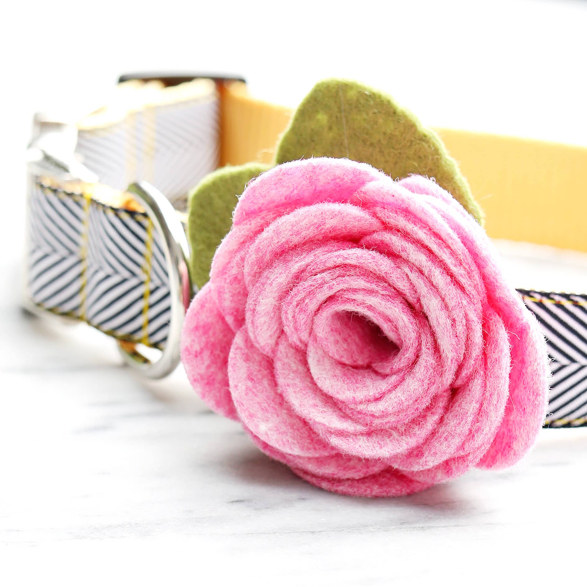 Dog Collar Rose Flower