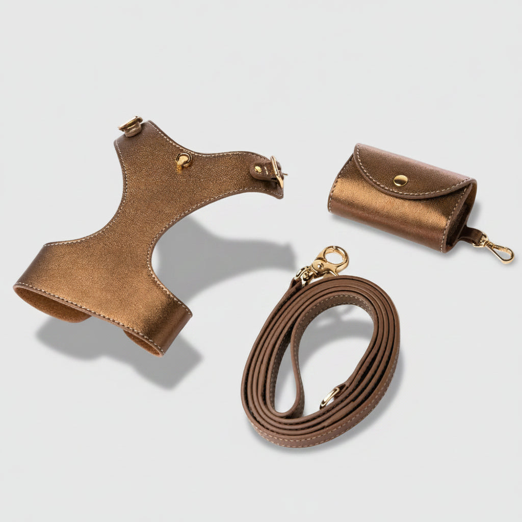 HANDMADE LEATHER SET - Bronze