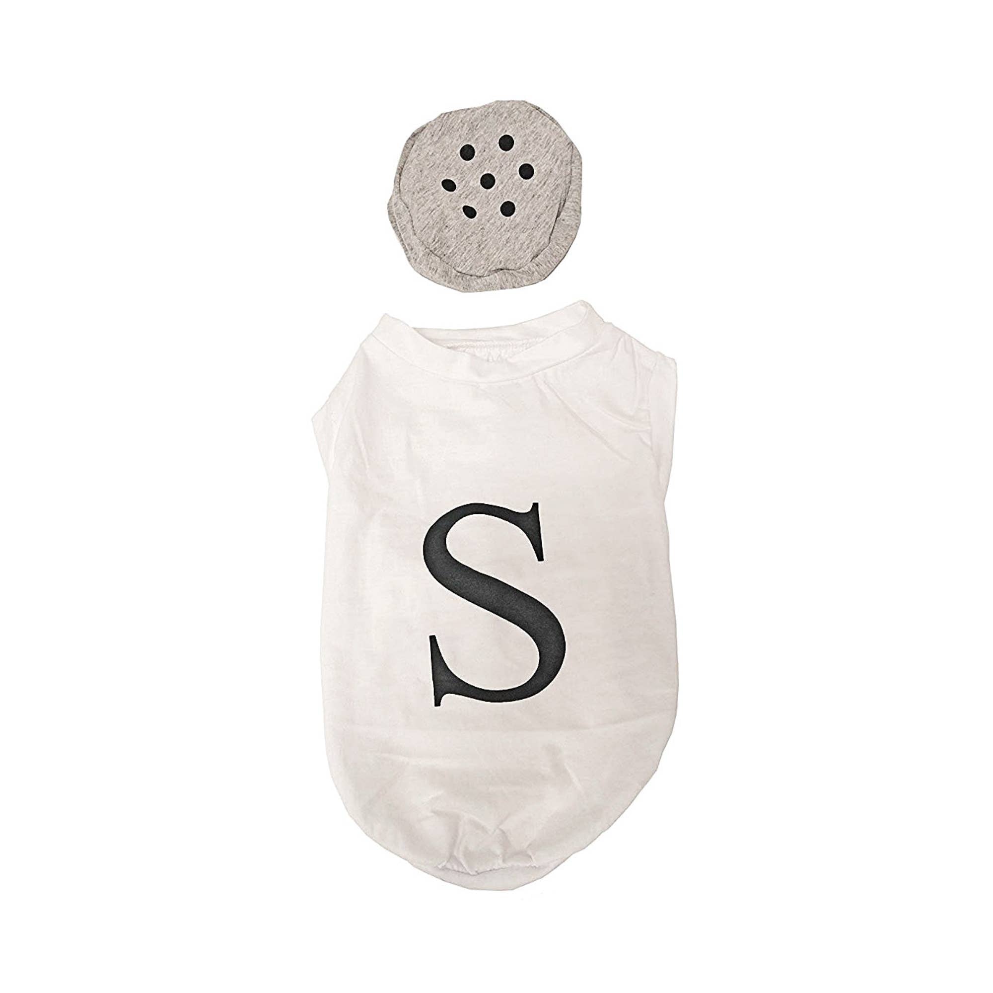 Midlee Salt & Pepper Dog Costume: Large - 15" / Salt