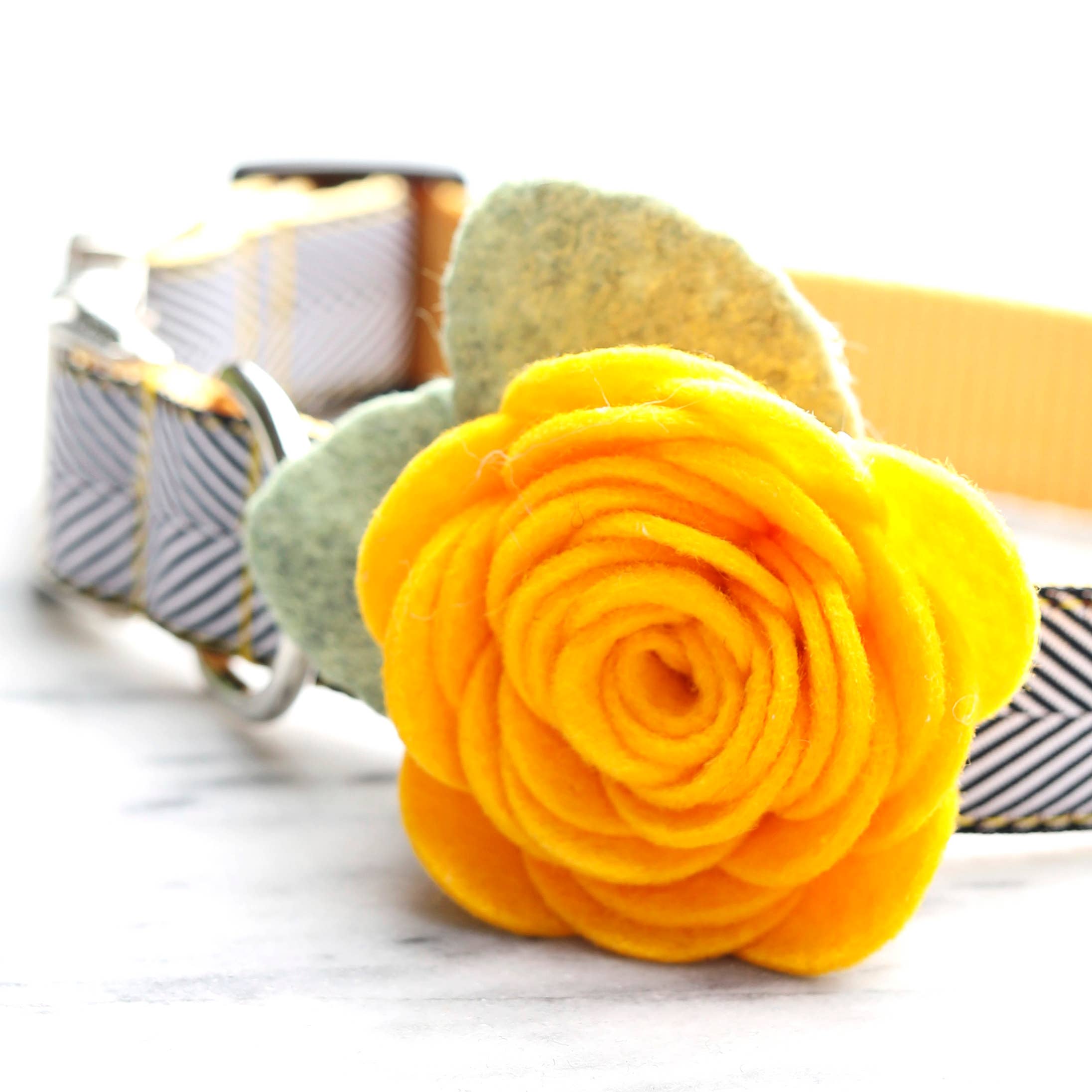 Dog Collar Rose Flower