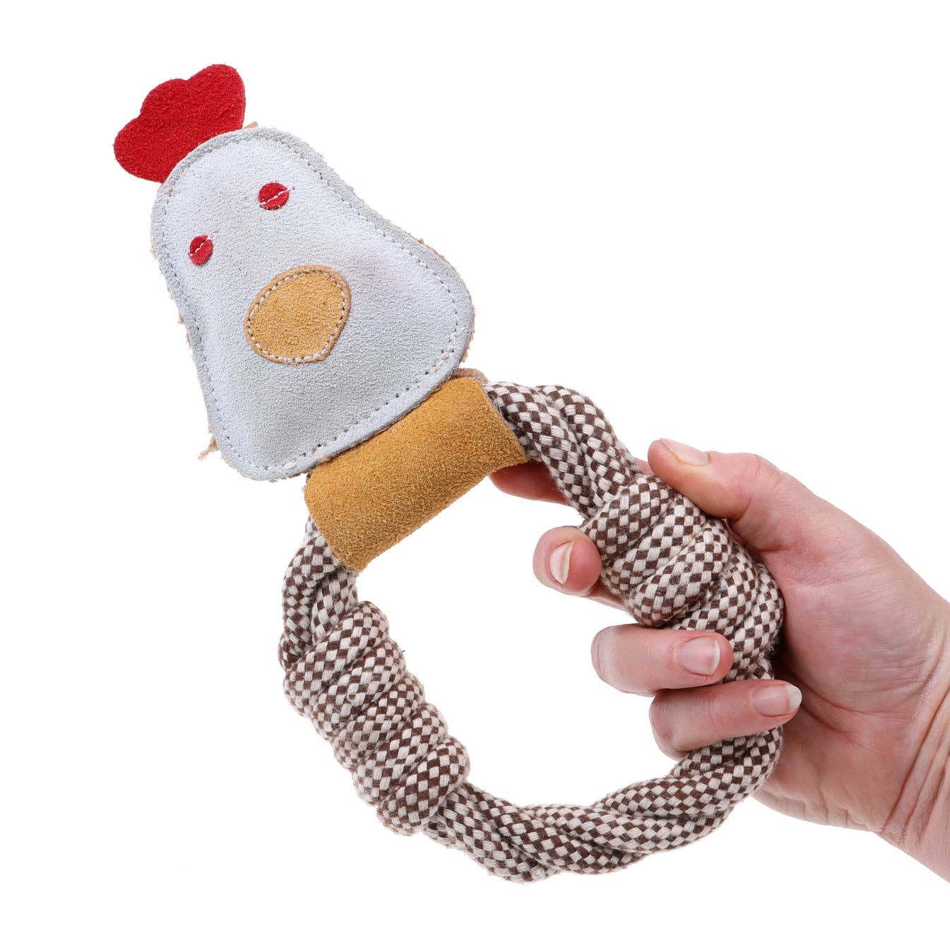Country Tails Chicken Rope Ring Toy