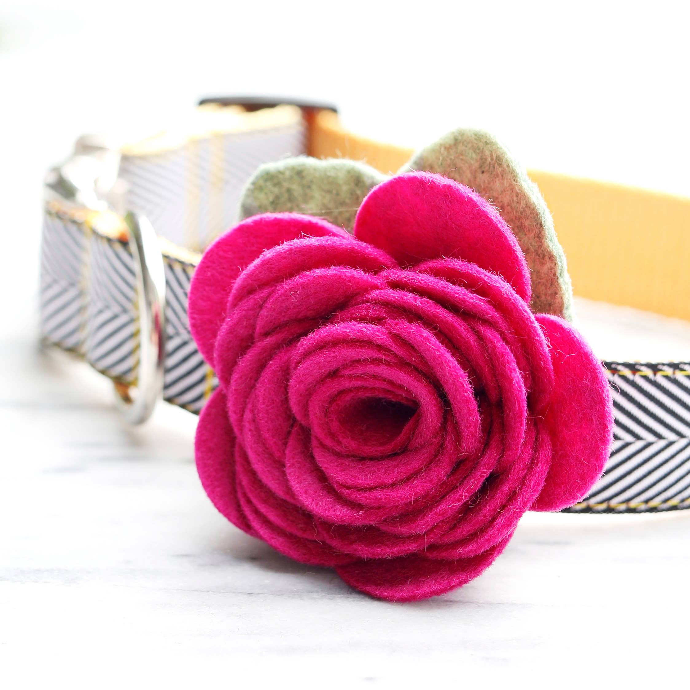 Dog Collar Rose Flower
