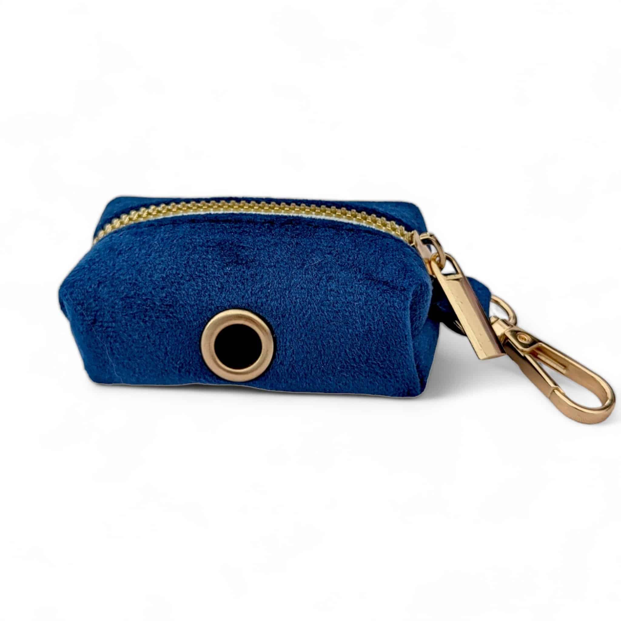 Luxe Velvet Poop Bag Holder - Midnight Blue