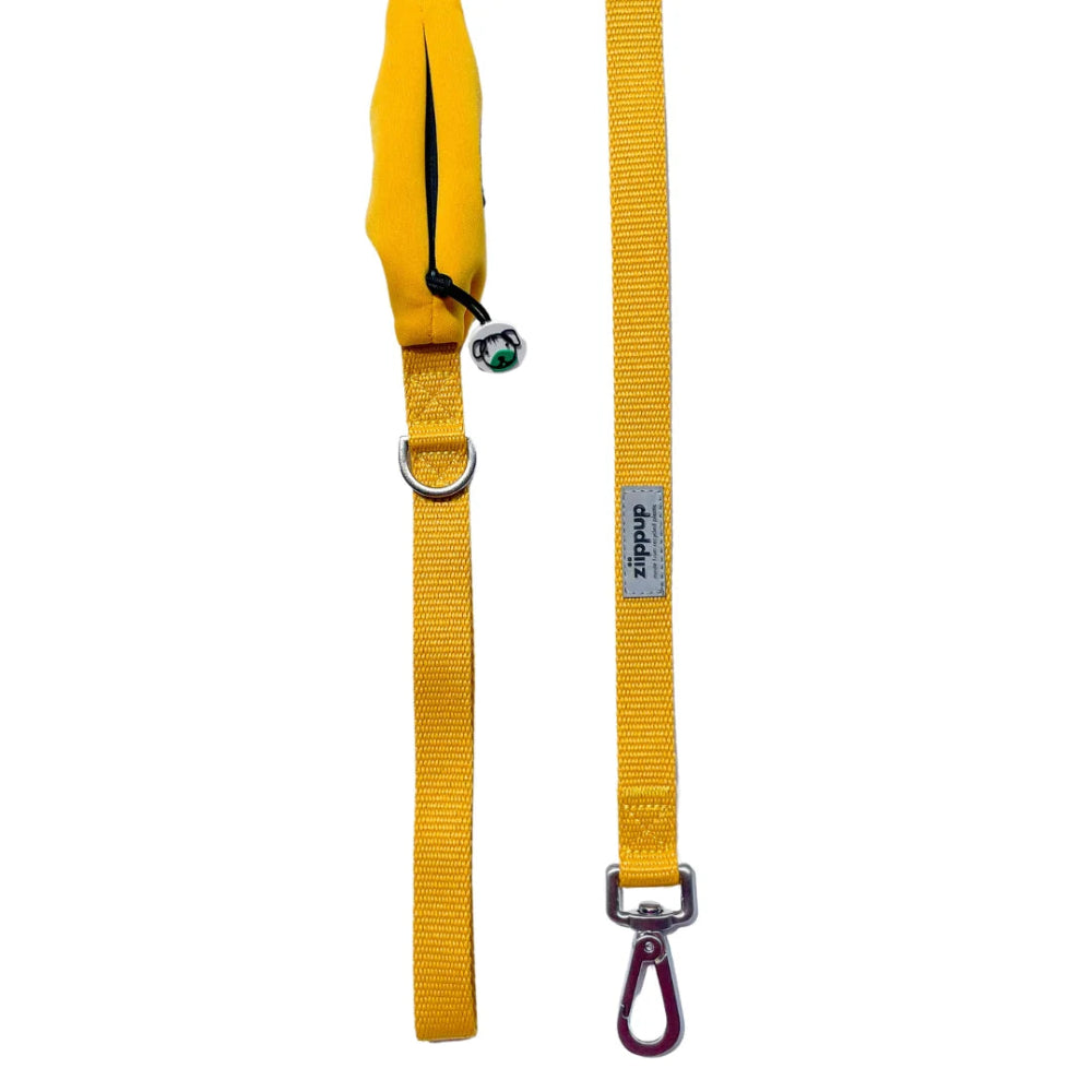 YELLOW DOG Leash with Built-in Poop Bag Holder